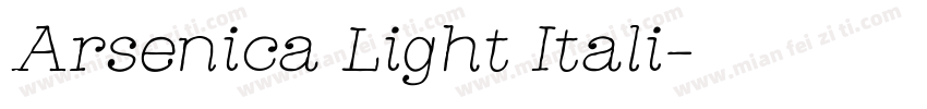 Arsenica Light Itali字体转换